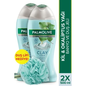 Spa Therapy Clay Tonus Kil ve Okaliptus Yağı Banyo ve Duş Jeli 500 ml x 2 Adet + Duş Lifi