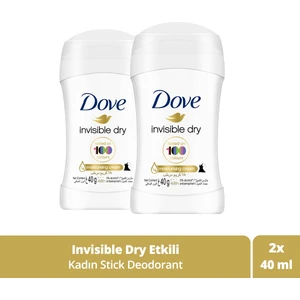 Kadın Stick Deodorant Invisible Dry 1/4 Nemlendirici Krem Etkili 40 G X2 Adet