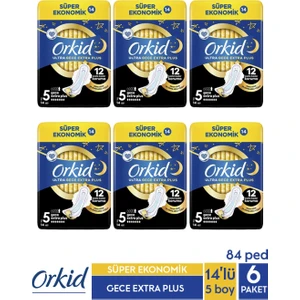 Süper Ekonomik Ultra Gece Extra Plus 14 Ad. 5 Boy X 6 Paket
