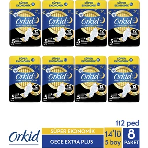 Süper Ekonomik Ultra Gece Extra Plus 14 Ad. 5 Boy X 8 Paket