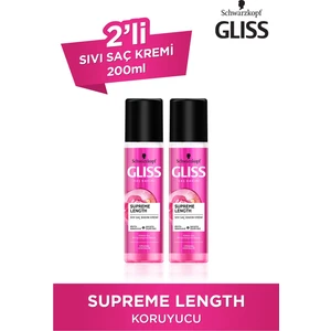 Supreme Length Uzun Saçlara Özel Durulanmayan Sıvı Saç Kremi 200 ml 2'li
