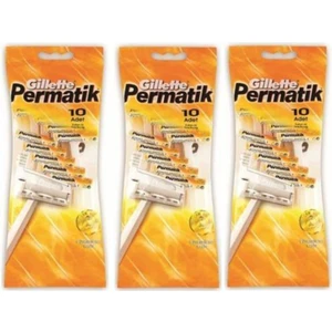 Permatik Kullan At Tıraş Bıçağı 10 Lu X 3 Adet