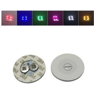 Parti LED Şişe Bardak Altlığı 6cm Parlak 4 LED Flaş Dekor Işık 7 Renk