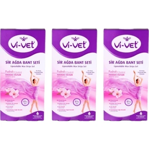 Vi Vet Vivet Sir Ağda Bant Seti 41'Li Pudralı X 3 Adet Liposoluble Wax Strips Set Powdered X 3 Piec