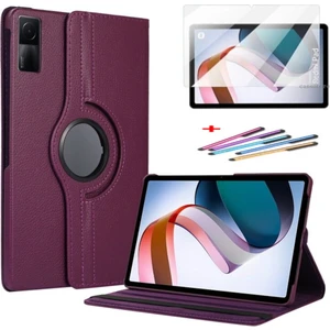 M.TK Moveteck Xiaomi Redmi Pad 4 GB 6gb 10.6" Tablet Kılıf Kapaklı 360 Derece Dönen Tam Koruyucu Standlı Zırh Kılıf Ekran Koruyucu ve Kalem Set