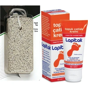Yazpera Lapitak Topuk Bakım Kremi + Ponza Topuk Ayak Temizleme Taşı