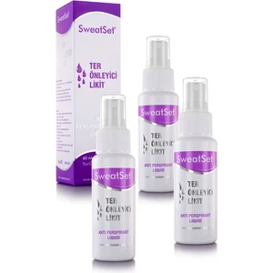 Sweat Set Sweatset 3'lü Set El, Ayak, Yüz, Koltuk Altı Terleme Önleyici Sprey 24 Saat Etkili Kesin