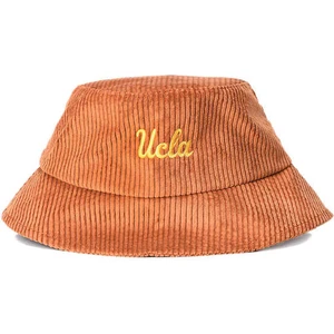 Carrie Kahve Bucket Kadife Nakışlı Unisex Şapka