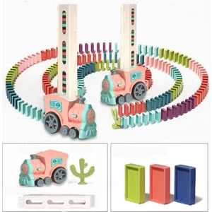 Çocuklar Için Erken Eğitim Elektrikli Domino Oyuncak Küçük Tren-Müzik ve Işıklarla (Yurt Dışından)