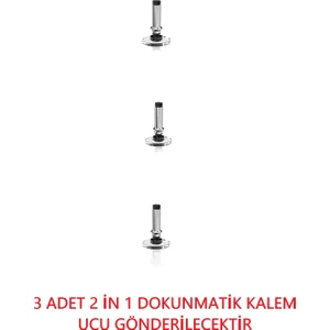 TEKNETSTORE 2 In 1 Dokunmatik Kalem Yedek Ucu Tablet Kalemi Çizim & Yazı Kalemi Yedek Uç
