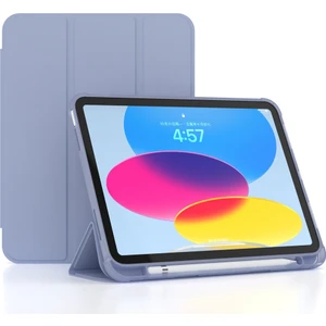 Xfashion Ipad 10.9 (2022) / Ipad Için 10. Nesil Üçlü Stand Kabuk Kapağı Pu Deri Otomatik Uyanma / Uyku Akıllı Tablet Kılıfı Pen Yuvası Tutucu (Yurt Dışından)