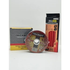 Trıcraft Inox Kesici 25 Adet Realörs Marangoz Kalemi Kırmızı Renk 12 Adet