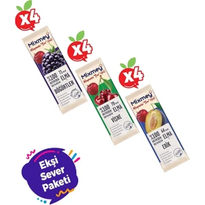 Ekşi Sever Meyve Bar 12 Adet | Glutensiz, Vegan Sağlıklı Atıştırmalıklar- 20gr X 12 Adet