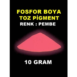 Karanlıkta Parlayan Fosfor Boya 10 Gram Renk Pembe