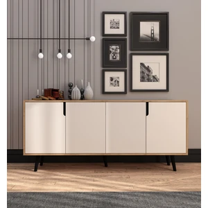 VM VERTEX MOBİLYA Latina Modern Konsol 180 cm Safir Meşe - Beyaz