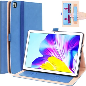 Xfashion Honor Pad X8 Için Business Retro Doku Tablet Kılıf Pu Deri Kart Tutucu El Kayışı ve Elastik Bantlı Stand Kapağı (Yurt Dışından)