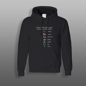 Vites Geçişli Motorcu Sweatshirt Siyah