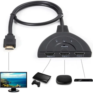 3 Port Kablolu HDMI Switch Çoklayıcı Çoğaltıcı Splitter