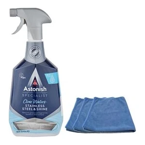 Paslanmaz Çelik Temizleyici  750 ml + Mikrofiber Bez