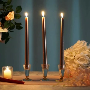 10 Adet Parlak Rose Gold Şamdan Mumu Rose Gold Yılbaşı Mumu Vıp Kalite Rose Gold Dekor Şamdan Mumu Rose Gold Yılbaşı Mumları Rose Gold Şamdan Mumu