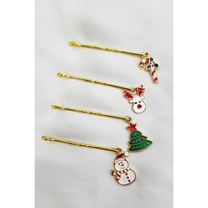 Petek Aksesuar 4 Adet Yılbaşı Temalı Tel Toka Seti