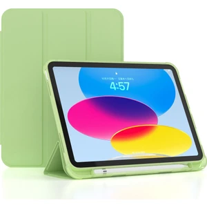 Xfashion Ipad 10.9 (2022) / Ipad Için 10. Nesil Üçlü Stand Kabuk Kapağı Pu Deri Otomatik Uyanma / Uyku Akıllı Tablet Kılıfı Pen Yuvası Tutucu (Yurt Dışından)