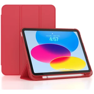 Xfashion Ipad 10.9 (2022) / Ipad Için 10. Nesil Üçlü Stand Kabuk Kapağı Pu Deri Otomatik Uyanma / Uyku Akıllı Tablet Kılıfı Pen Yuvası Tutucu (Yurt Dışından)