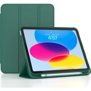 Xfashion Ipad 10.9 (2022) / Ipad Için 10. Nesil Üçlü Stand Kabuk Kapağı Pu Deri Otomatik Uyanma / Uyku Akıllı Tablet Kılıfı Pen Yuvası Tutucu (Yurt Dışından)