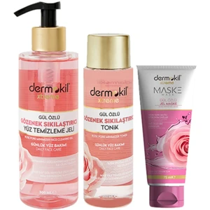 Gül Tonik 200 ml + Gül Yüz Temizleme Jeli 300 ml + Gül Maske 75 ml