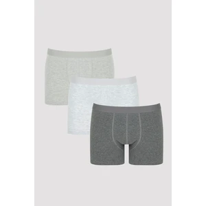 Erkek Basic Gri 3'lü Boxer