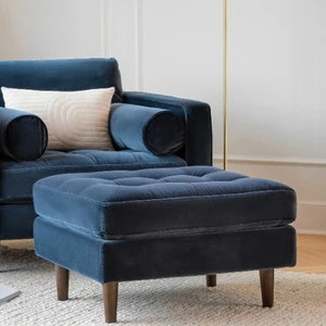 Decoraev Ürgüp Ahşap Ayaklı Decoratif Puf