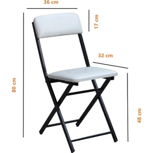 Sandalye 2 Ad Lüks Siyah Deri Bistro