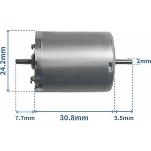 RS370 Karbon Fırçalı Dc Motor Dual Çift Milli Dc 12V / 24V 13500 Rpm