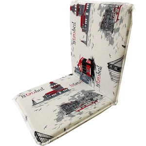 Vip Home Concept Sandalye Minderi 6 Adet Bağcıklı Bahçe Minderi Arkalıklı (Istanbul)Yıkanabilir