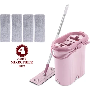 3 Bölmeli Trio Tablet Mop Seti ve 4 Adet Mikrofiber Bez F405