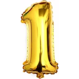 Parti Station Altın Rakam Folyo Balon Gold Yaş Balon 76 cm Sayı Balon Uçan Balon Helyum Balon