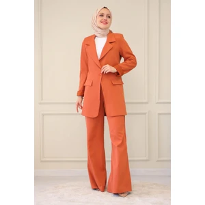 Almira Ceket Pantolon Takım - Kiremit