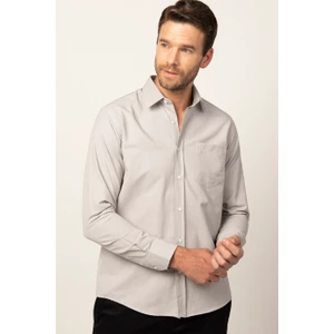 Klasik Fit Uzun Kol Armürlü Erkek Gömlek