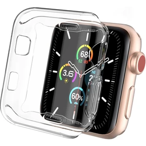 Smart Tech Apple Watch ile Uyumlu 38 40 42 44 45 mm Önü Açık Silikon Şeffaf Kılıf