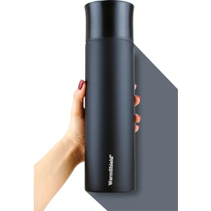 Mat Siyah Çift Katmanlı Paslanmaz Çelik Termos Bardak 750 ml Kahve ve Çay Termosu