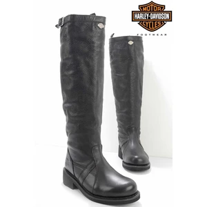 Harley Davidson Black Leather Kadın Bot & Bootie HD0777163203