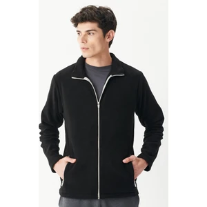 Riders By Lee Regular Fit Dik Yaka Tam Fermuarlı Siyah Polar