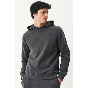 Riders By Lee Riders By Lee Regular Fit Kapüşonlu Şardonlu Antrasit Sweatshirt