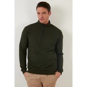 Pamuklu Slim Fit Yarım Fermuarlı Dik Yaka Sweat Erkek Sweat 5905400