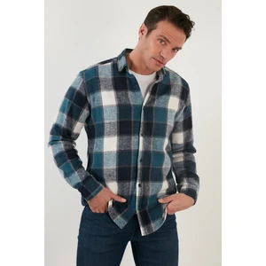 Ekoseli Uzun Kollu Slim Fit Kışlık Gömlek Erkek Gömlek CF21W112844