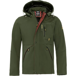 Kürklü Su ve Rüzgar Geçirmez Haki Softshell Kışlık Erkek Mont