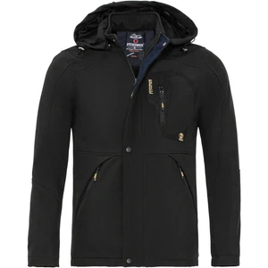 Kürklü Su ve Rüzgar Geçirmez Siyah Softshell Kışlık Erkek Mont