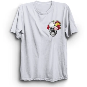 The Fame Box Skull And Rose, Kurukafa Logo Tişört