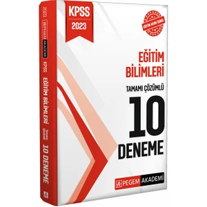 Pegem Akademi Yayıncılık 2023 KPSS Eğitim Bilimleri Tamamı Çözümlü 10 Deneme