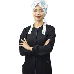 Nur  Tesettür Beyaz Diş Temalı Diş Hekimi, Diş Doktoru, Diş Teknisyeni Cerrahi Tesettür Bonesi